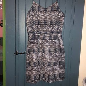 Navy blue textured cocktail dress